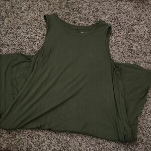 Time and Tru Dark Green Midi Dress